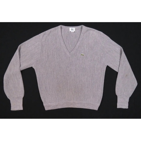 Izod Lacoste Other - Vintage Izod Lacoste Gray Crocodile Acrylic Orlon Pullover Sweater M